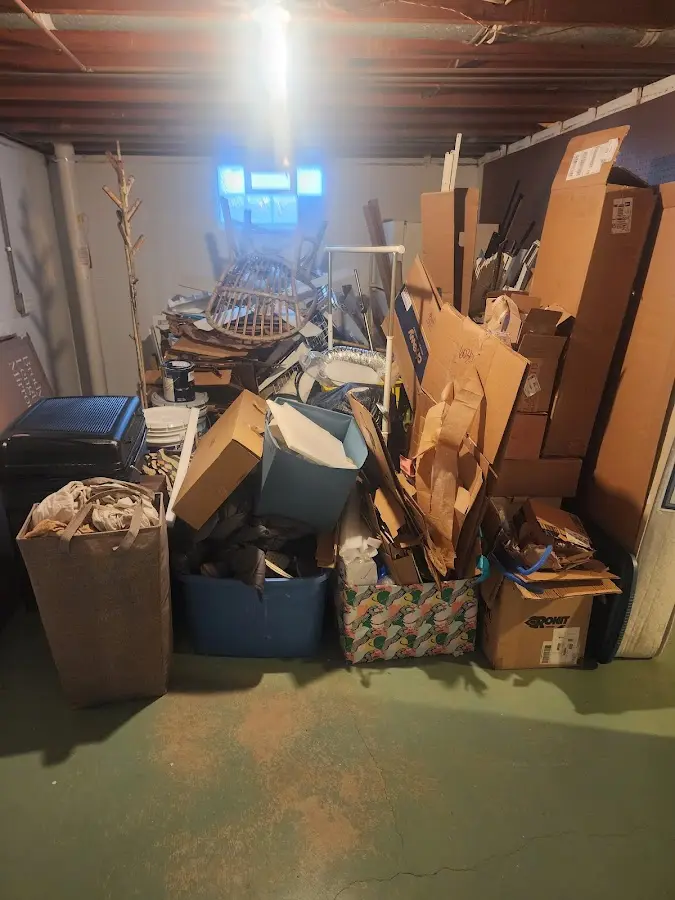 Roll-off dumpster container at job site for Yard Waste Dumpster Rental in Dimmitt